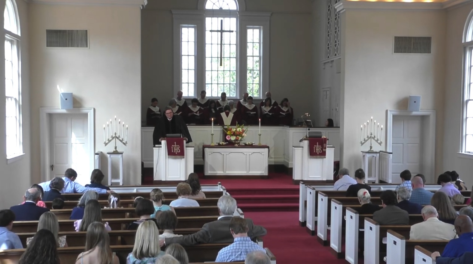 Inside Tunica Presbyterian Church sanctuary